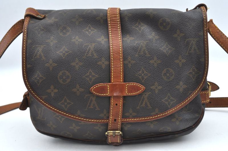 Louis Vuitton Monogram Saumur 30 Shoulder Cross Bag M42256 LV Junk 2627n