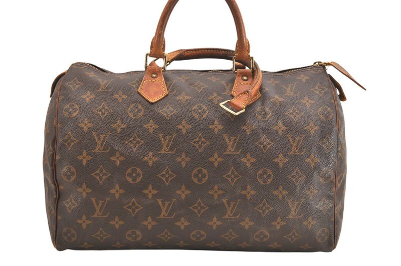 Louis Vuitton Monogram Speedy 35 Hand Boston Bag M41524 LV Junk 3513n