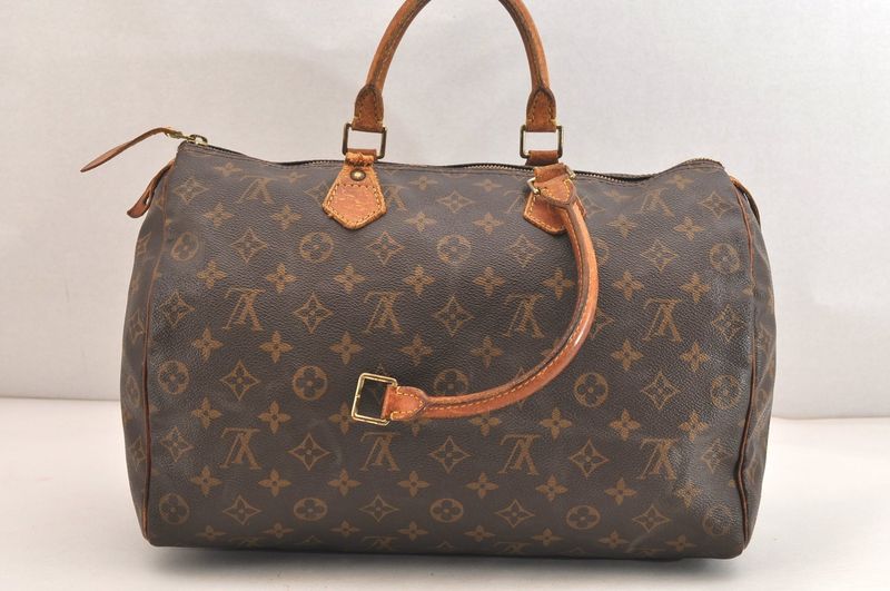 Louis Vuitton Monogram Speedy 35 Hand Boston Bag M41524 LV Junk 3513n