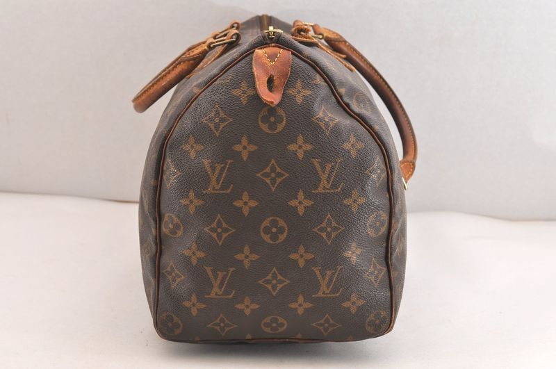 Louis Vuitton Monogram Speedy 35 Hand Boston Bag M41524 LV Junk 3513n