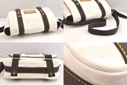 Louis Vuitton Antigua Buzas PM Shoulder Cross Bag White M40042 LV 3529n