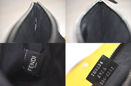 Fendi Monster 2way Shoulder Long Wallet Bugs Leather Black 3557n