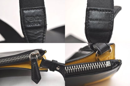 Fendi Monster 2way Shoulder Long Wallet Bugs Leather Black 3557n