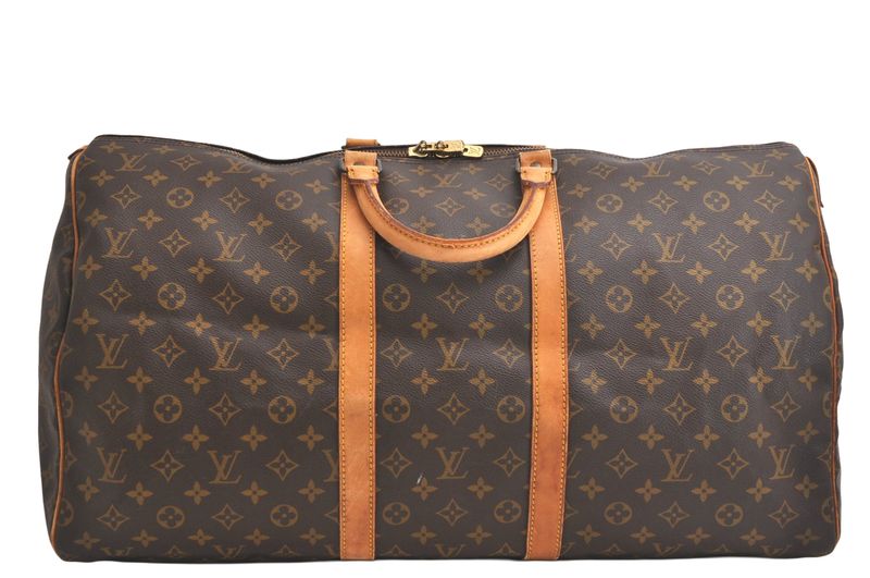 Louis Vuitton Monogram Keepall 55 Travel Boston Bag M41424 LV 3561n