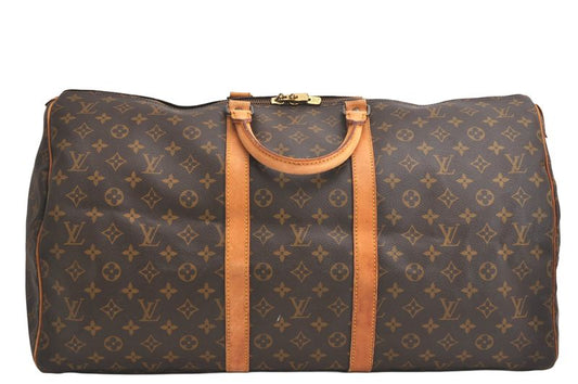 Louis Vuitton Monogram Keepall 55 Travel Boston Bag M41424 LV 3561n