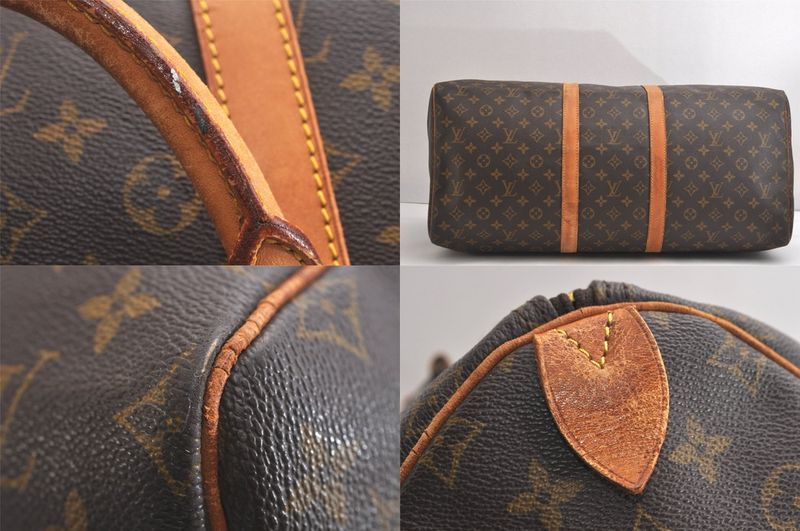 Louis Vuitton Monogram Keepall 55 Travel Boston Bag M41424 LV 3561n