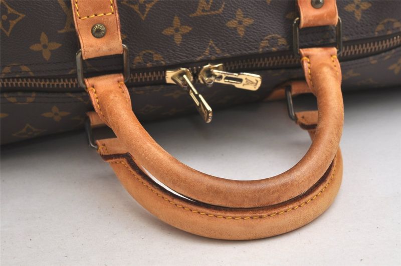 Louis Vuitton Monogram Keepall 55 Travel Boston Bag M41424 LV 3561n