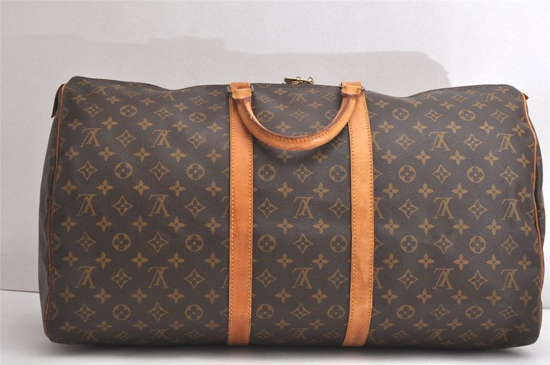 Louis Vuitton Monogram Keepall 55 Travel Boston Bag M41424 LV 3561n