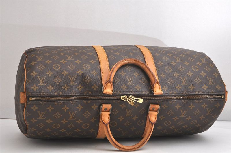 Louis Vuitton Monogram Keepall 55 Travel Boston Bag M41424 LV 3561n