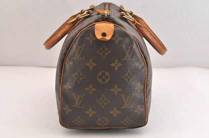 Louis Vuitton Monogram Speedy 25 Boston Handbag M41528 LV 3590n