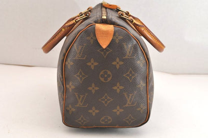 Louis Vuitton Monogram Speedy 25 Boston Handbag M41528 LV 3590n