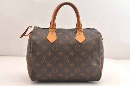 Louis Vuitton Monogram Speedy 25 Boston Handbag M41528 LV 3590n
