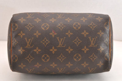 Louis Vuitton Monogram Speedy 25 Boston Handbag M41528 LV 3590n