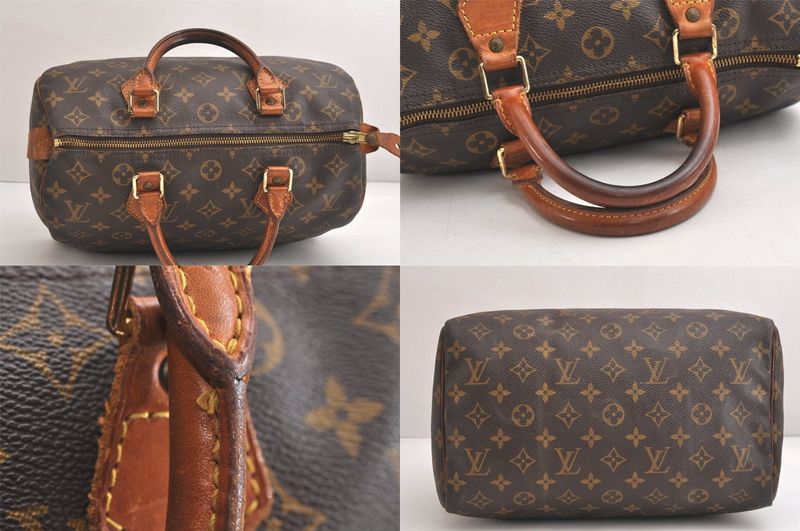 Louis Vuitton Monogram Speedy 30 Hand Boston Bag M41526 LV 3593n