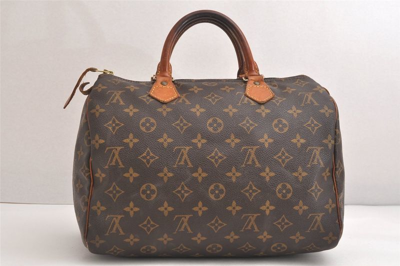 Louis Vuitton Monogram Speedy 30 Hand Boston Bag M41526 LV 3593n