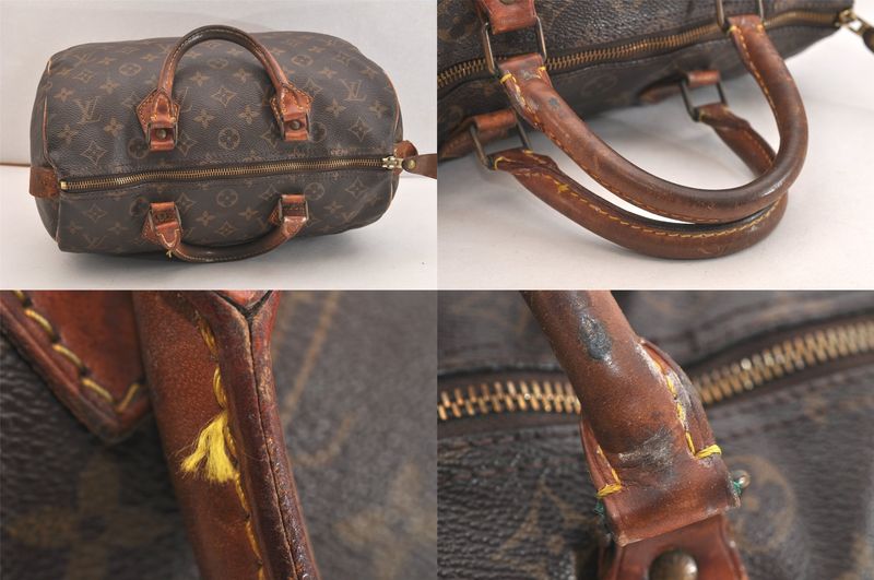 Louis Vuitton Monogram Speedy 30 Hand Boston Bag M41526 LV 3621n