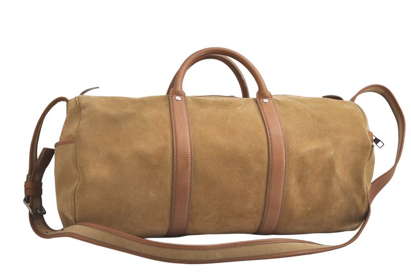 Louis Vuitton Suede Keepall Bandouliere 50 Travel Boston Bag LV Beige 3646n