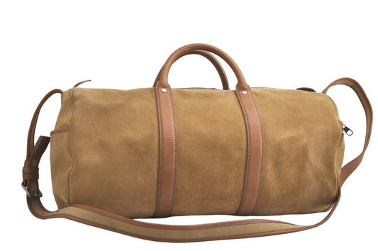 Louis Vuitton Suede Keepall Bandouliere 50 Travel Boston Bag LV Beige 3646n