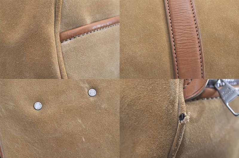 Louis Vuitton Suede Keepall Bandouliere 50 Travel Boston Bag LV Beige 3646n