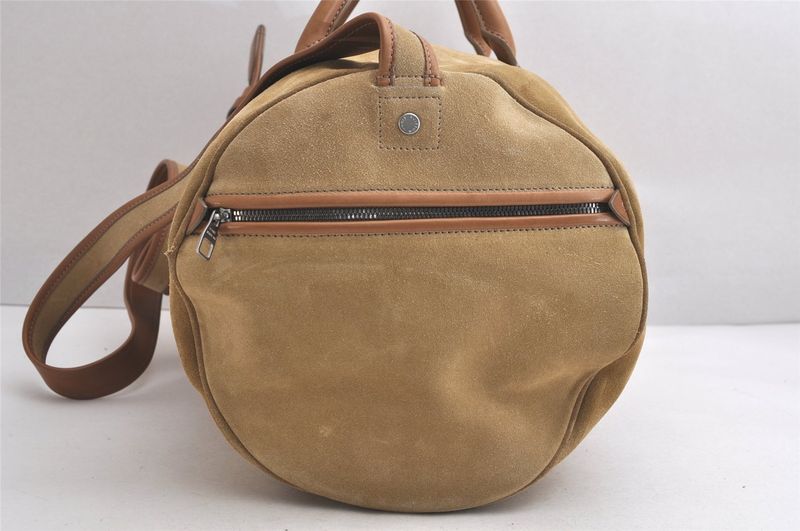 Louis Vuitton Suede Keepall Bandouliere 50 Travel Boston Bag LV Beige 3646n