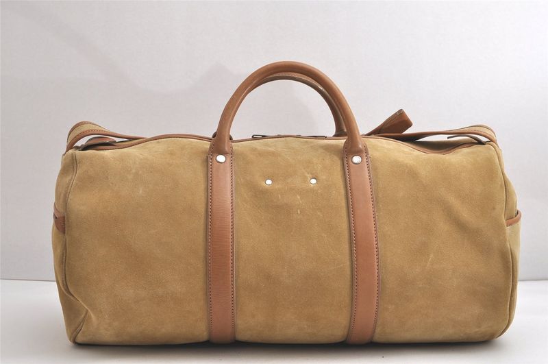 Louis Vuitton Suede Keepall Bandouliere 50 Travel Boston Bag LV Beige 3646n