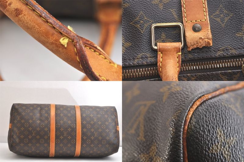 Louis Vuitton Monogram Keepall Bandouliere 55 M41414 Boston Bag Junk 3692n