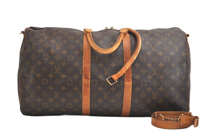 Louis Vuitton Monogram Keepall Bandouliere 55 M41414 Boston Bag Junk 3692n