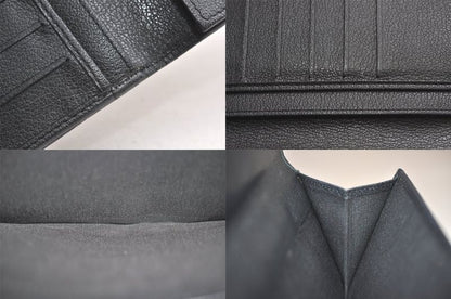 Chanel Butterfly Camellia Lambskin CC Logo Long Wallet Black 3714n