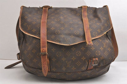 Louis Vuitton Monogram Saumur 43 Shoulder Cross Bag M42252 LV 3826n