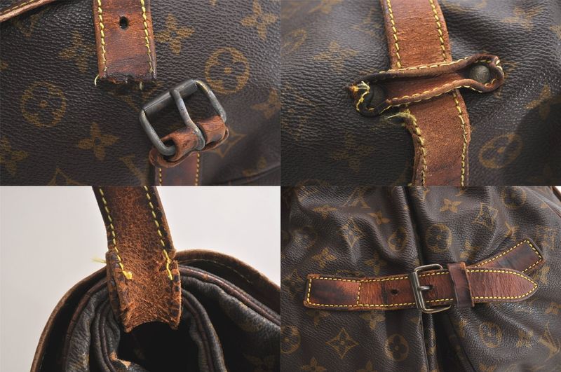 Louis Vuitton Monogram Saumur 43 Shoulder Cross Bag M42252 LV 3826n