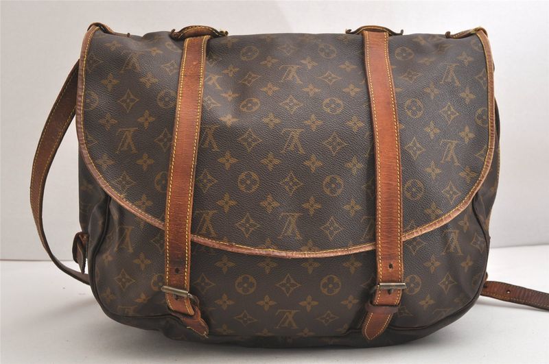 Louis Vuitton Monogram Saumur 43 Shoulder Cross Bag M42252 LV 3826n