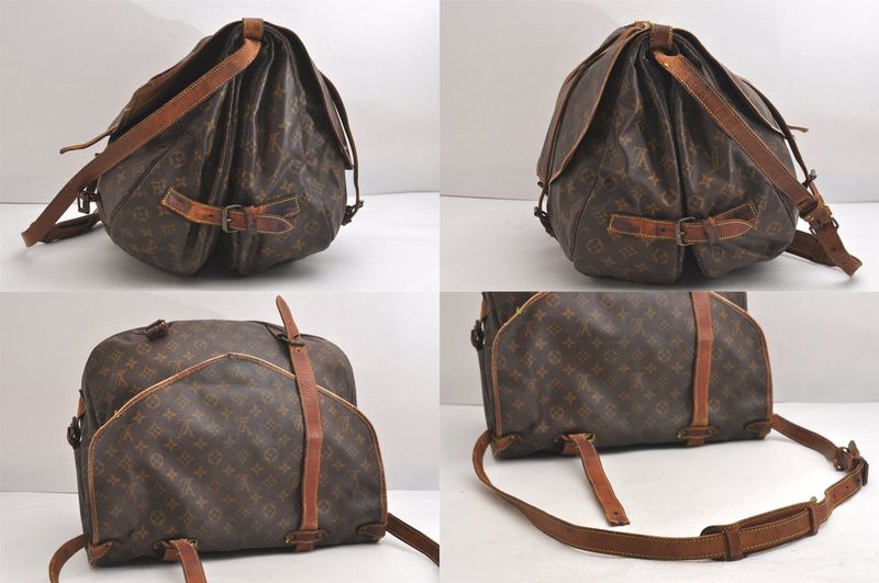 Louis Vuitton Monogram Saumur 43 Shoulder Cross Bag M42252 LV 3826n