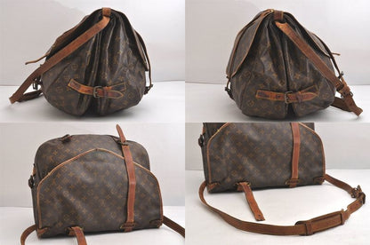 Louis Vuitton Monogram Saumur 43 Shoulder Cross Bag M42252 LV 3826n