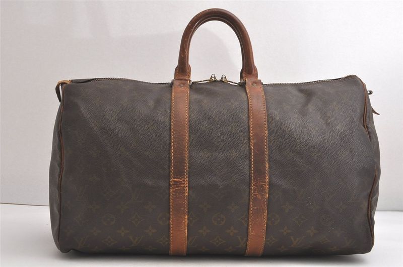 Louis Vuitton Monogram Keepall 45 Travel Boston Bag Old Shape LV 3895n
