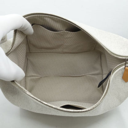 Hermes Brid A Brag PM Rouge Ash Silver Hardware Canvas Handbag Pouch
