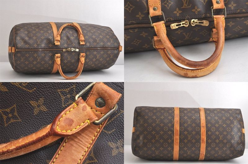 Louis Vuitton Monogram Keepall Bandouliere 55 M41414 Boston Bag 3989n