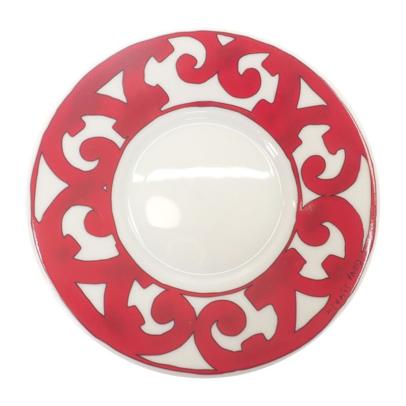 Hermes Tea Cup & Saucer Gadarkivir 2pcs P011016p Tableware Porcelain Red Men