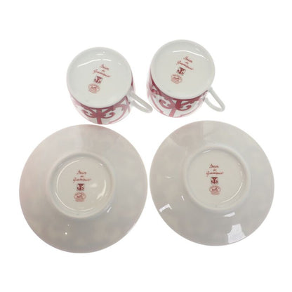 Hermes Tea Cup & Saucer Gadarkivir 2pcs P011016p Tableware Porcelain Red Men