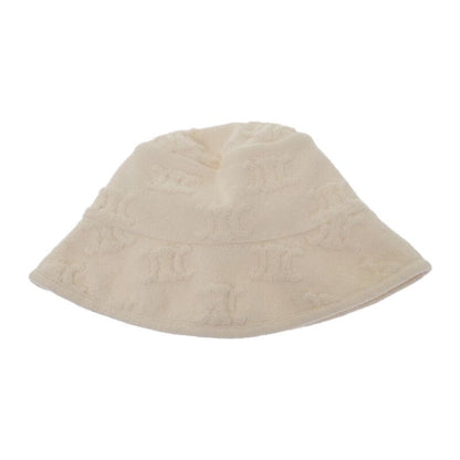 Celine Triomphe Bucket 2ag18892t Hat Cotton Polyester White Free Size Ladies