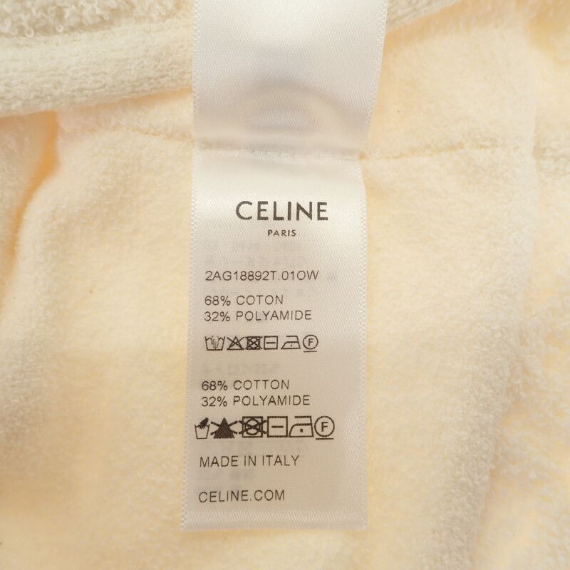 Celine Triomphe Bucket 2ag18892t Hat Cotton Polyester White Free Size Ladies