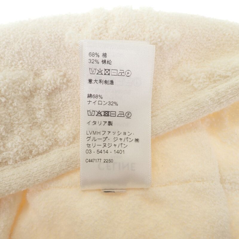 Celine Triomphe Bucket 2ag18892t Hat Cotton Polyester White Free Size Ladies