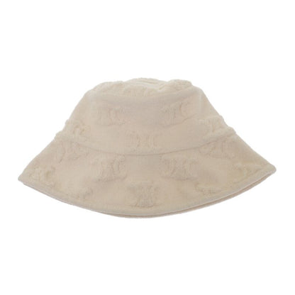 Celine Triomphe Bucket 2ag18892t Hat Cotton Polyester White Free Size Ladies