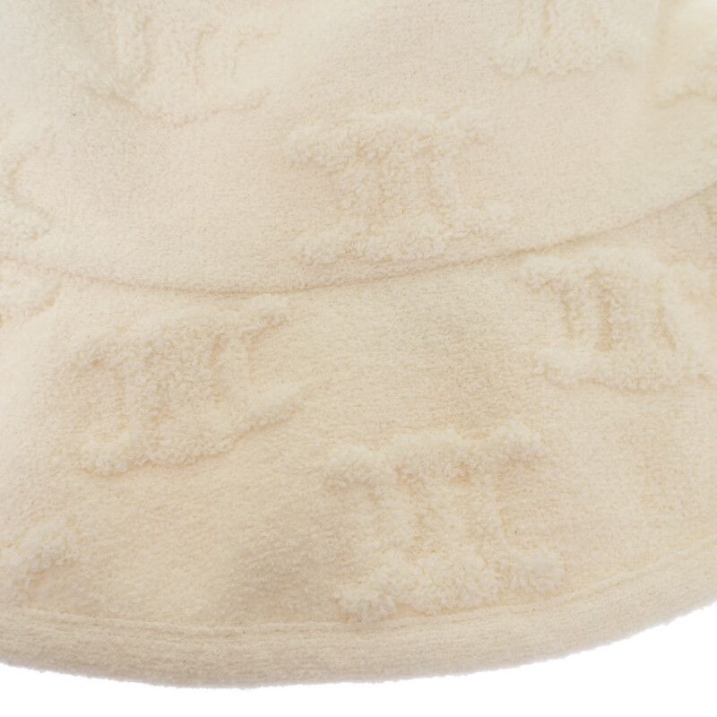 Celine Triomphe Bucket 2ag18892t Hat Cotton Polyester White Free Size Ladies