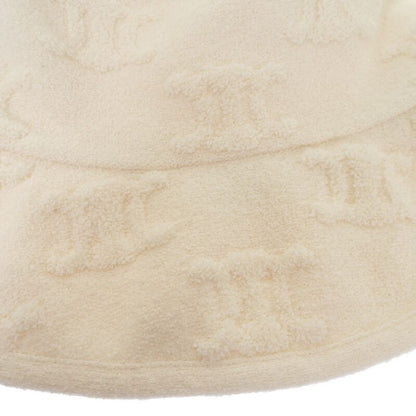 Celine Triomphe Bucket 2ag18892t Hat Cotton Polyester White Free Size Ladies