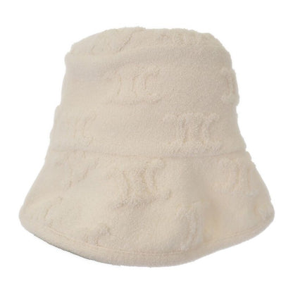 Celine Triomphe Bucket 2ag18892t Hat Cotton Polyester White Free Size Ladies
