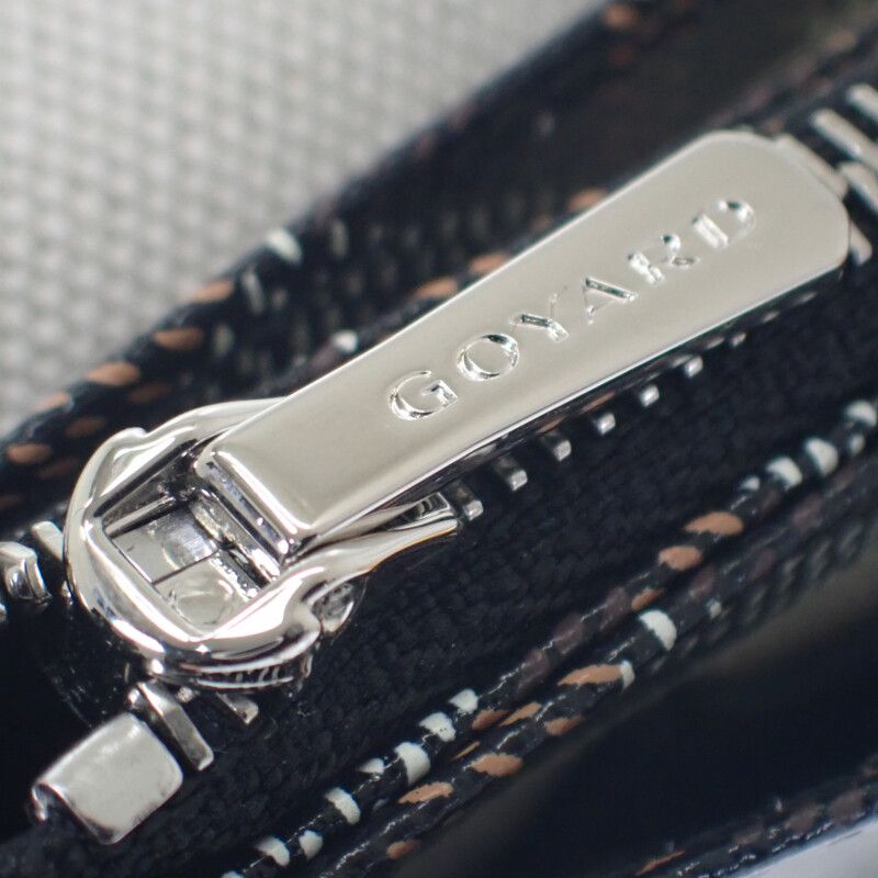 Goyard Plumet Pouch Wallet Herringbone Pochette Long Wallet Leather Coated