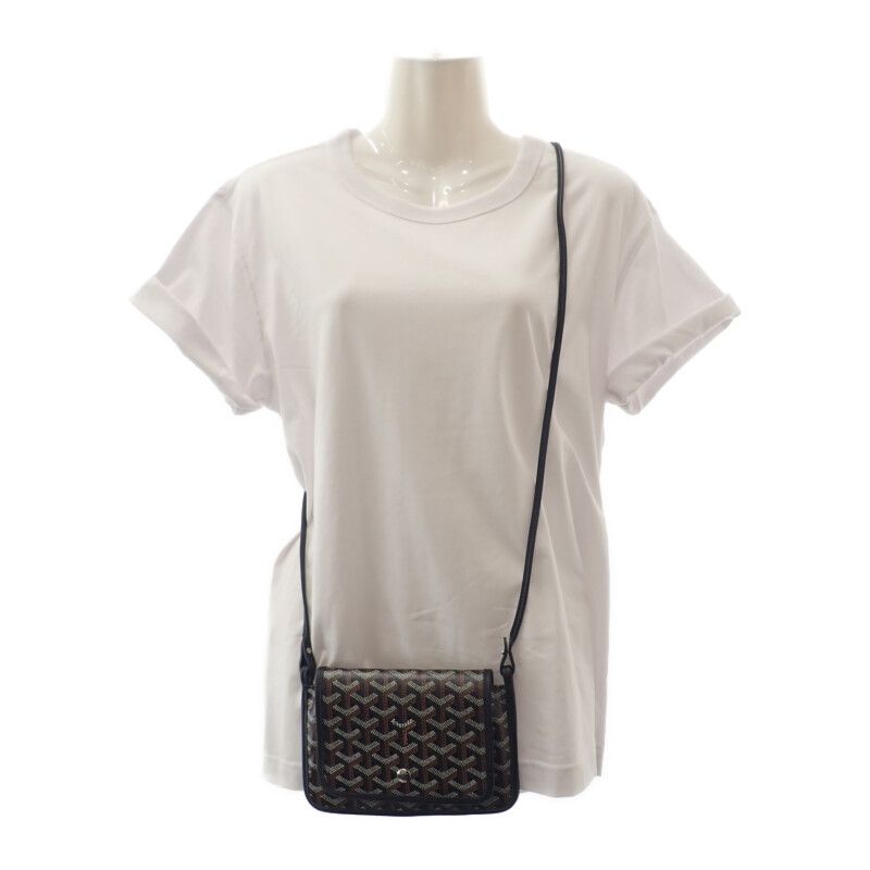 Goyard Plumet Pouch Wallet Herringbone Pochette Long Wallet Leather Coated