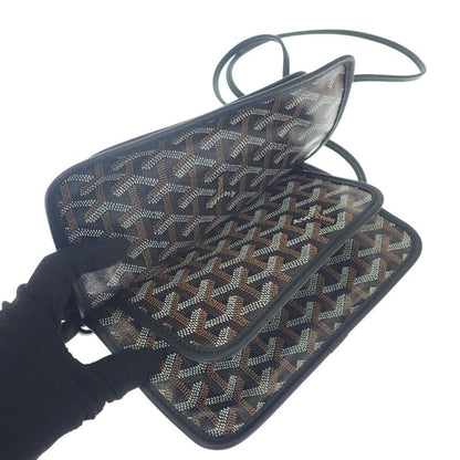 Goyard Plumet Pouch Wallet Herringbone Pochette Long Wallet Leather Coated