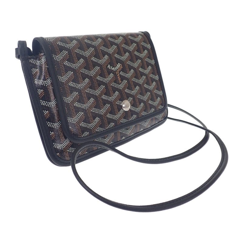 Goyard Plumet Pouch Wallet Herringbone Pochette Long Wallet Leather Coated