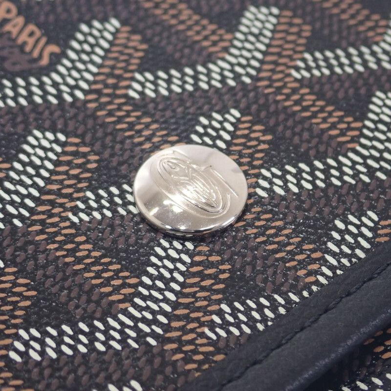 Goyard Plumet Pouch Wallet Herringbone Pochette Long Wallet Leather Coated